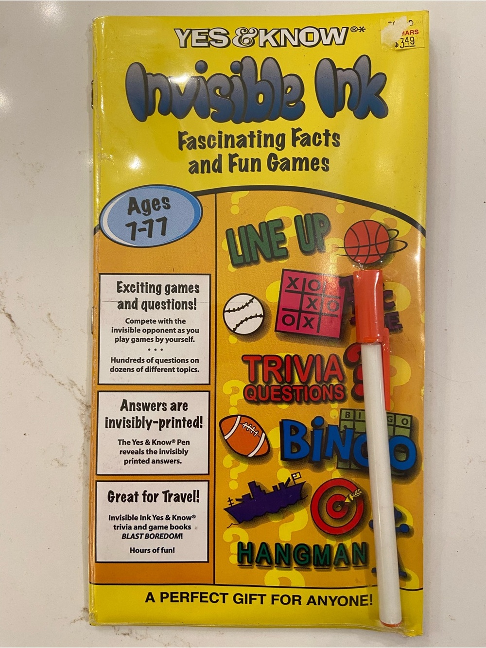 Vintage Invisible Ink Fascinating Facts Fun Games Ages 7-77 SEALED NEW